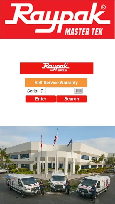 Raypak MasterTek سکرین شاٹس