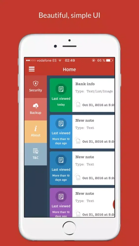 Ảnh chụp màn hình của Simpler Notes