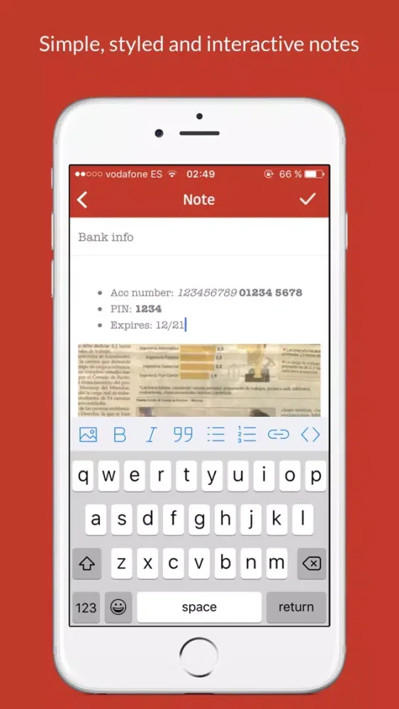 Ảnh chụp màn hình của Simpler Notes