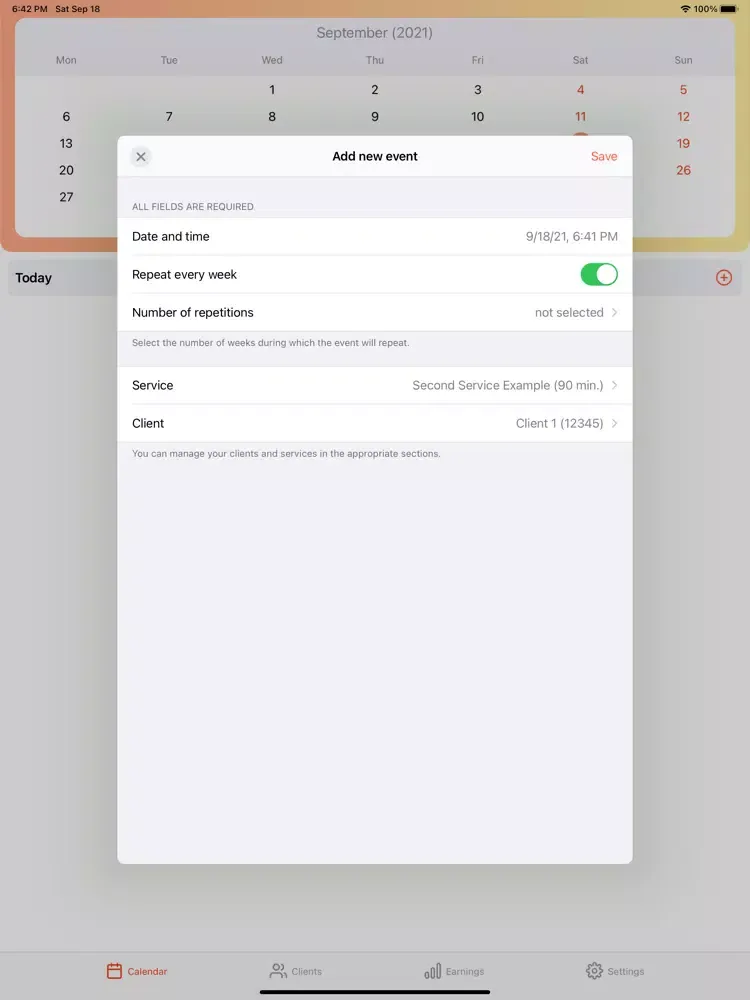 EasyPlan - Clients and Revenue iPad  سکرین شاٹس