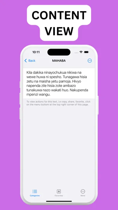 Capturas de tela do SMS ZA MAPENZI