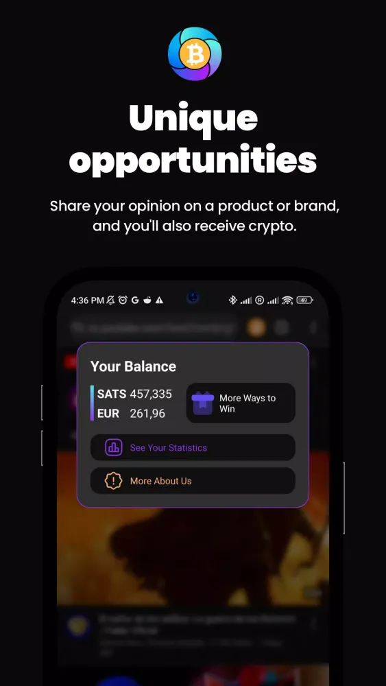 Tangkapan skrin BrowsBit: Browse and Earn BTC