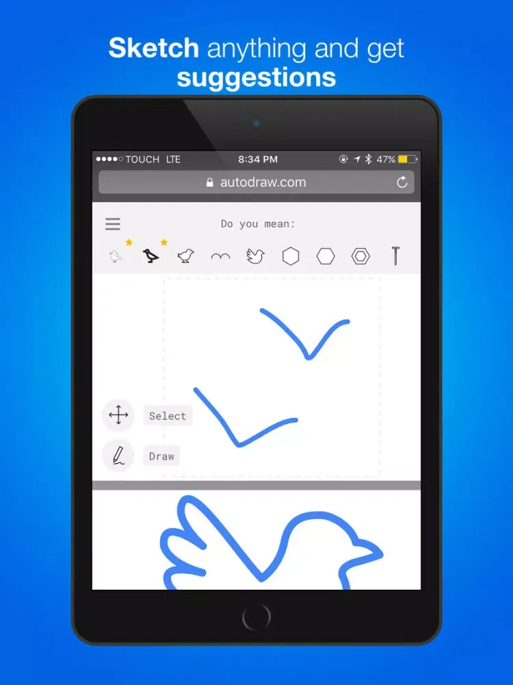 Browser for AutoDraw Recorder of drawing session iPad  Ekran Görüntüleri