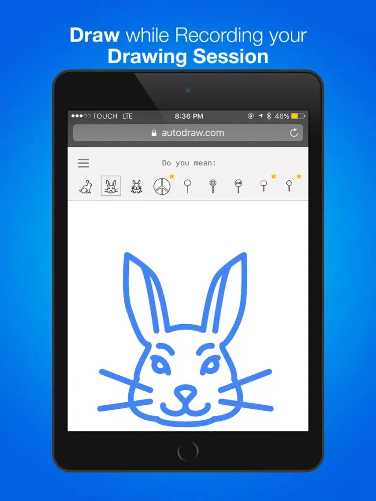 Browser for AutoDraw Recorder of drawing session iPad  Ekran Görüntüleri