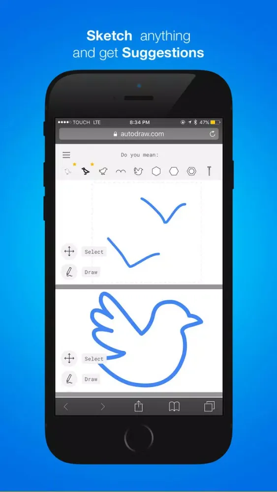 Browser for AutoDraw Recorder of drawing session Ekran Görüntüleri