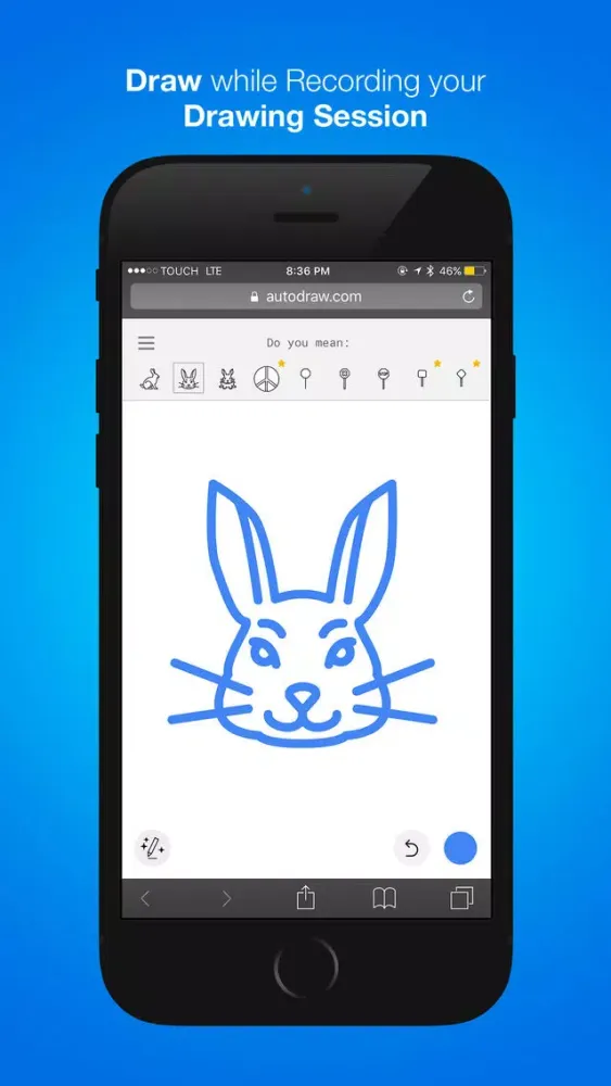 Browser for AutoDraw Recorder of drawing session Ekran Görüntüleri