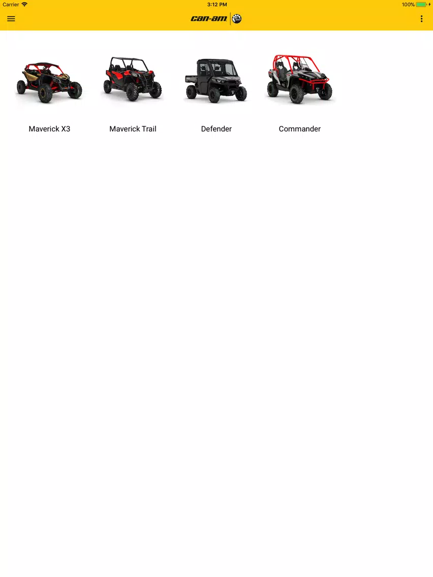 BRP Vehicle Information App iPad  سکرین شاٹس