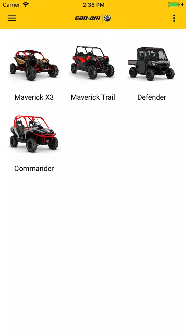 BRP Vehicle Information App سکرین شاٹس