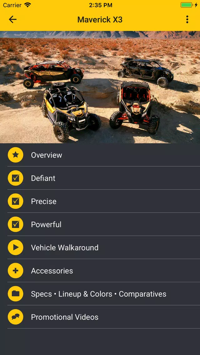 BRP Vehicle Information App سکرین شاٹس
