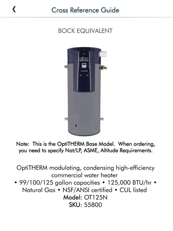 Captures d'écran de Bock Water Heaters iPad 