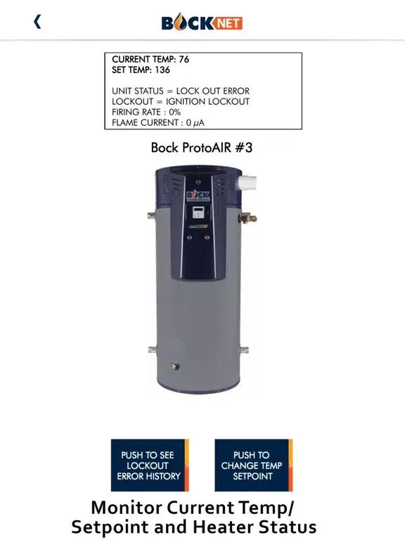 Captures d'écran de Bock Water Heaters iPad 