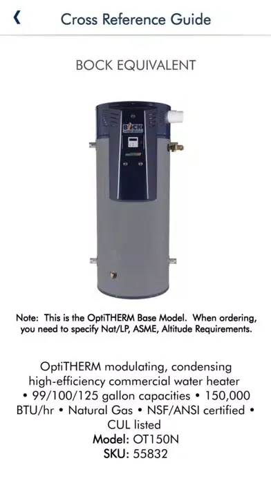 Captures d'écran de Bock Water Heaters