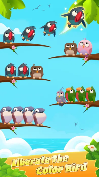 Tangkapan skrin Color Bird Sort