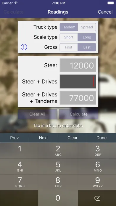 Ảnh chụp màn hình của Truck Scale Calculator