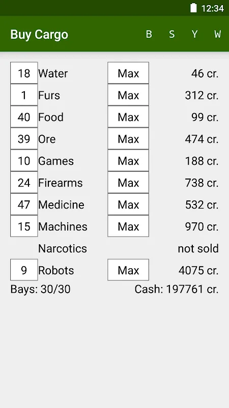 Ảnh chụp màn hình của Space Trader