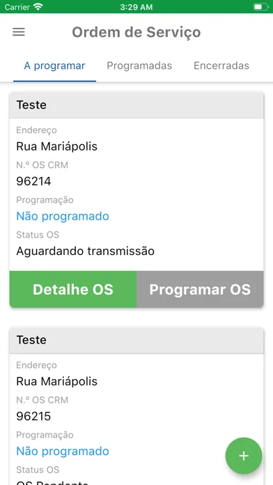 Captures d'écran de CRM - Assistente Técnico