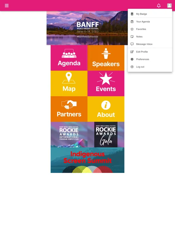 Capturas de pantalla de Banff World Media Festival '23 iPad 