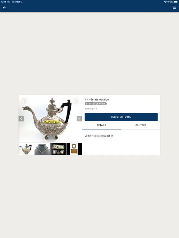 Brunk's Online Auction iPad  スクリーンショット