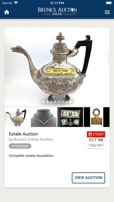Brunk's Online Auction スクリーンショット