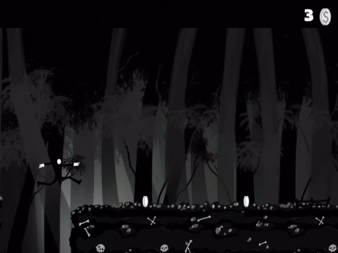 Capturas de pantalla de Slender Stickman Terror Run - Escape Dark Plague Dead Forest iPad 