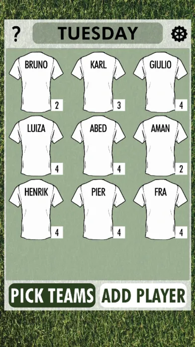 Zrzuty ekranu Team Picker