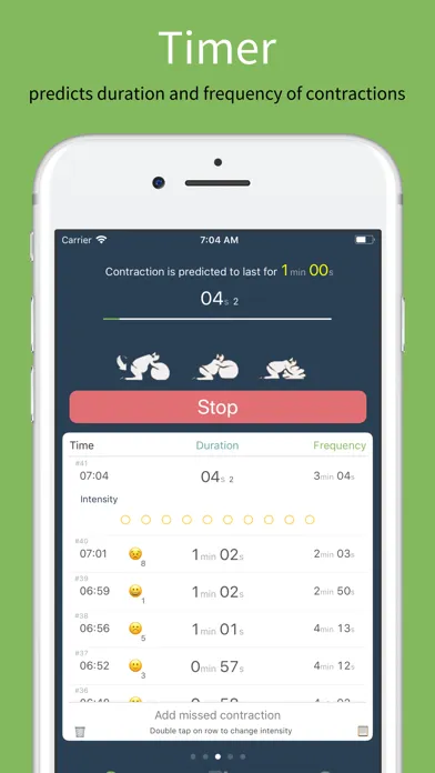 ภาพหน้าจอของ Birth Contraction Timer