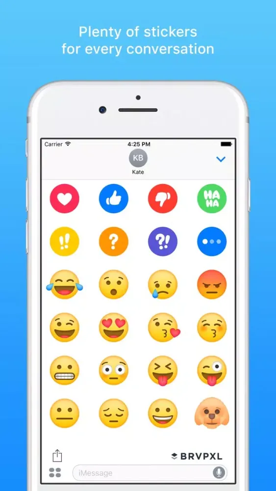 Captures d'écran de Reactback Stickers