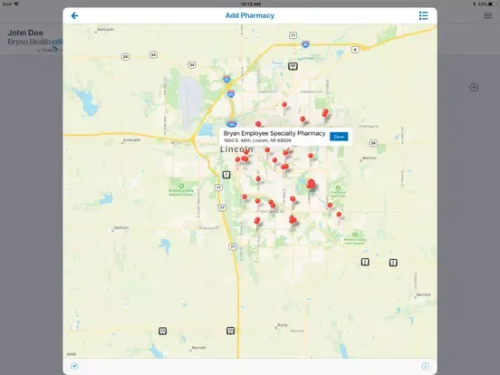 Capturas de pantalla de Bryan Health ezVisit iPad 
