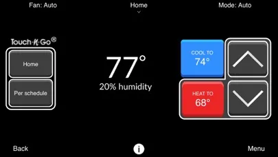 ภาพหน้าจอของ Bryant® Housewise™ Thermostat