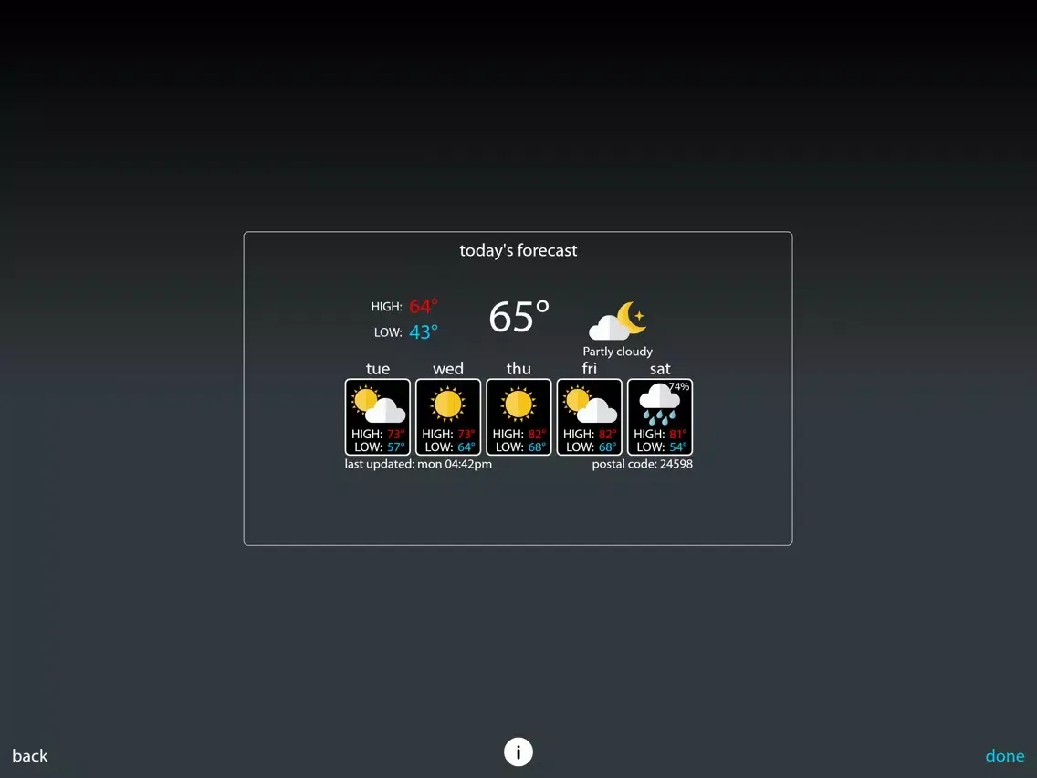 Tangkapan layar MyEvolution Connex iPad 