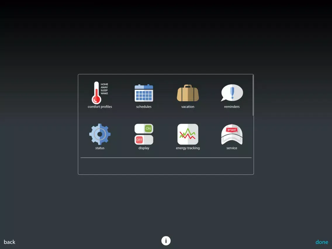 Tangkapan layar MyEvolution Connex iPad 