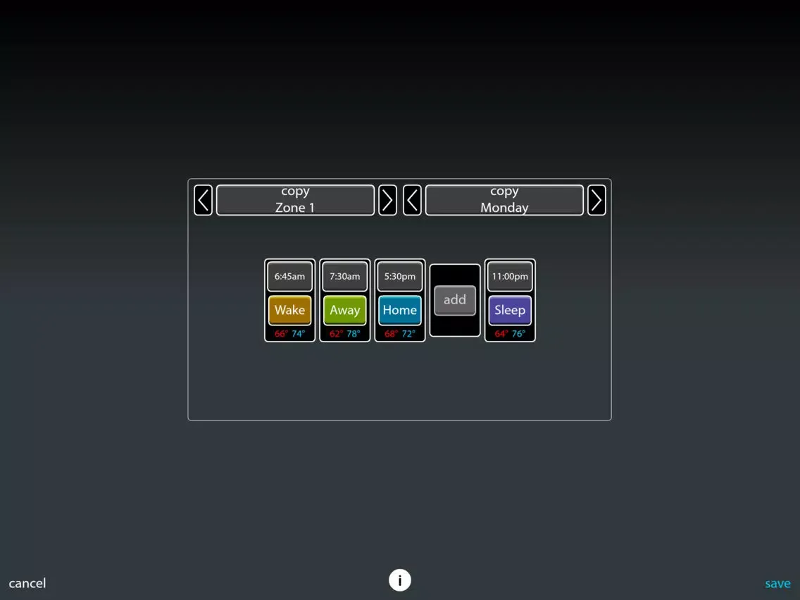 Tangkapan layar MyEvolution Connex iPad 
