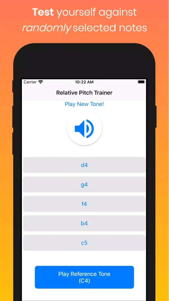 ภาพหน้าจอของ Relative Pitch Trainer!