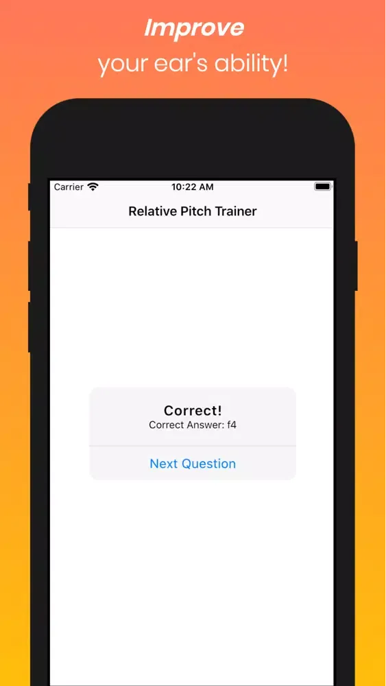 ภาพหน้าจอของ Relative Pitch Trainer!