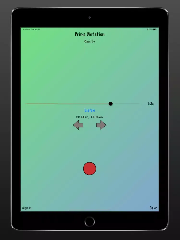 Capturas de tela do Prime Dictation - Audio Record iPad 