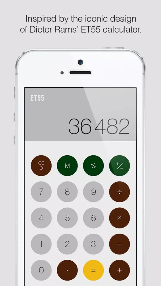ภาพหน้าจอของ ET55: A Minimalist Calculator