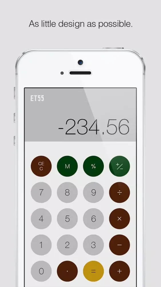 ภาพหน้าจอของ ET55: A Minimalist Calculator
