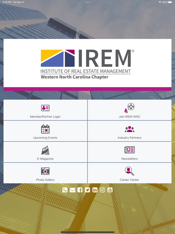 ภาพหน้าจอของ IREM Western NC iPad 