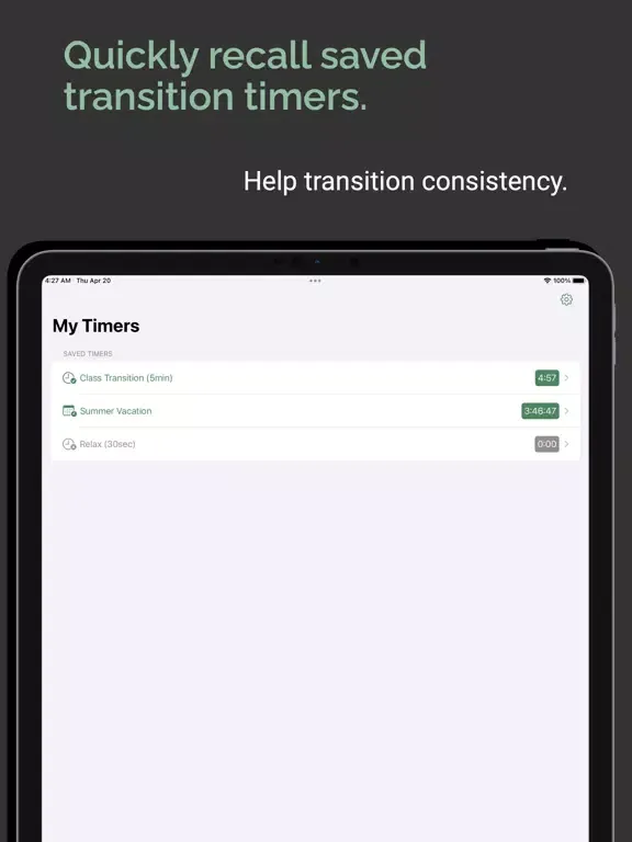 Wind Down - Visual Multi Timer iPad  Screenshots
