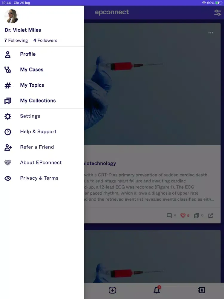 Zrzuty ekranu EPconnect iPad 