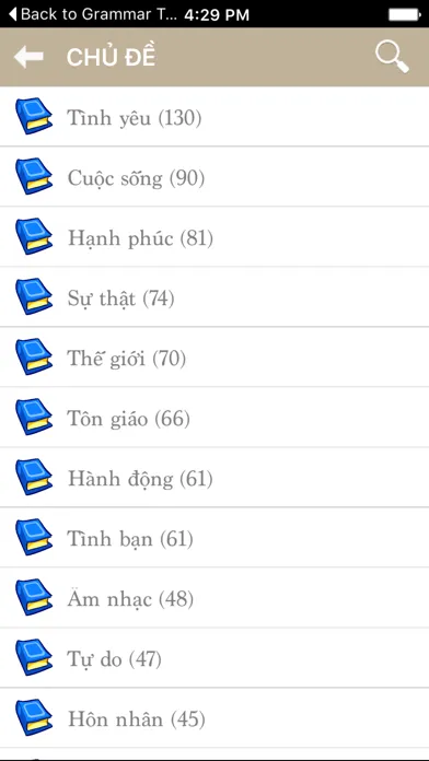 Captures d'écran de Danh ngôn song ngữ Việt Anh