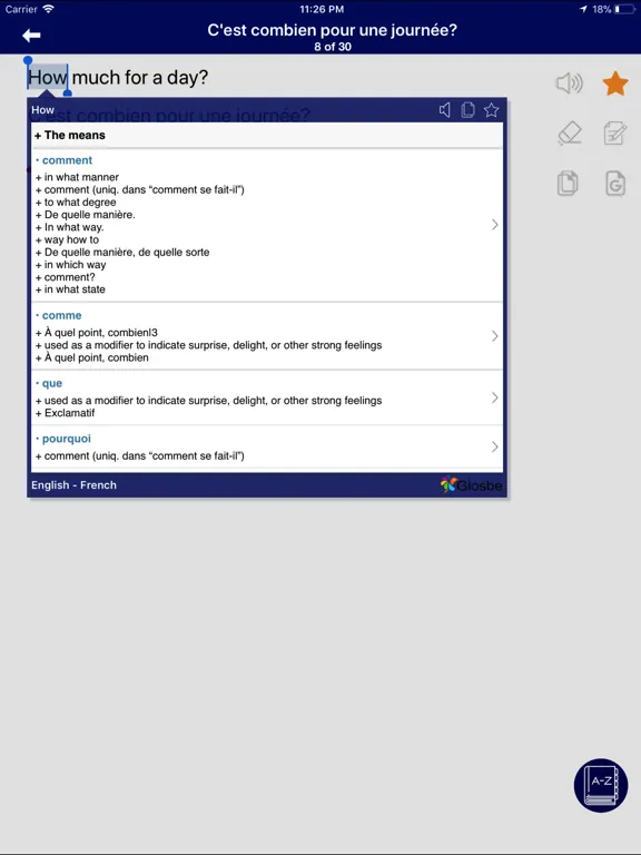 French Communicate Daily iPad  স্ক্রিনশট