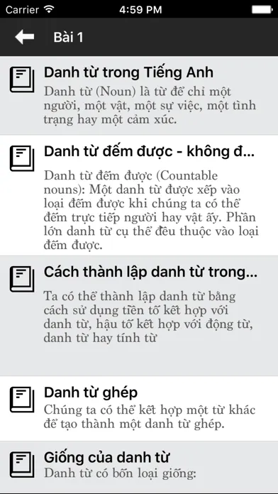 Capturas de pantalla de Tóm tắt Ngữ Pháp Tiếng Anh - Cải thiện kỹ năng