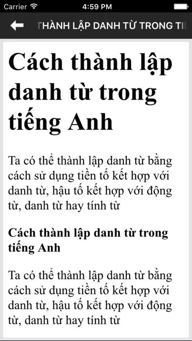 Capturas de pantalla de Tóm tắt Ngữ Pháp Tiếng Anh - Cải thiện kỹ năng