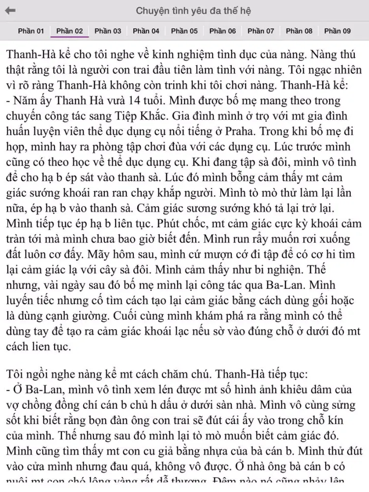 Скриншоты Truyện người lớn 2014 - Tuyển tập các bộ truyện 18+ mới nhất iPad 