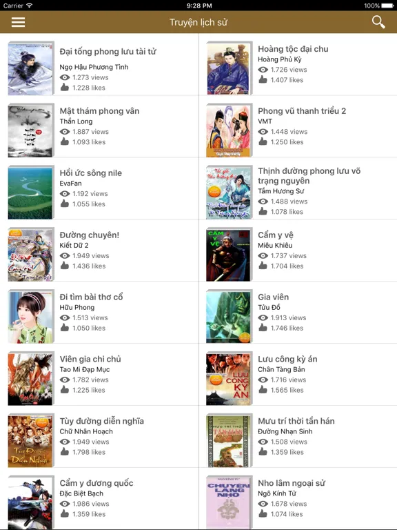 Truyện lịch sử Việt Nam và thế giới chọn lọc iPad  Screenshots