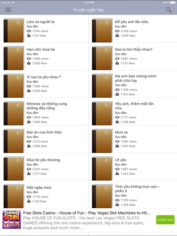 1001 Truyện Ngắn Hay - Ý nghĩa và sâu sắc iPad  Screenshots