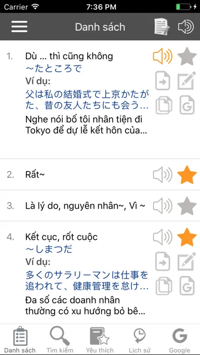 Capturas de pantalla de Từ vựng, ngữ pháp tiếng Nhật JPLT N1 (Phần 1)