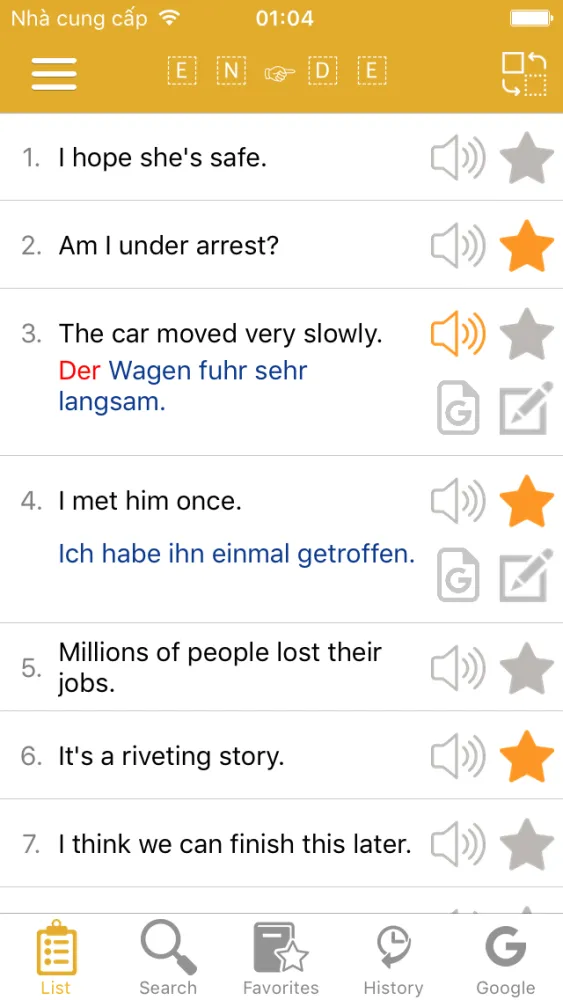 English - German Common Phrases Screenshots