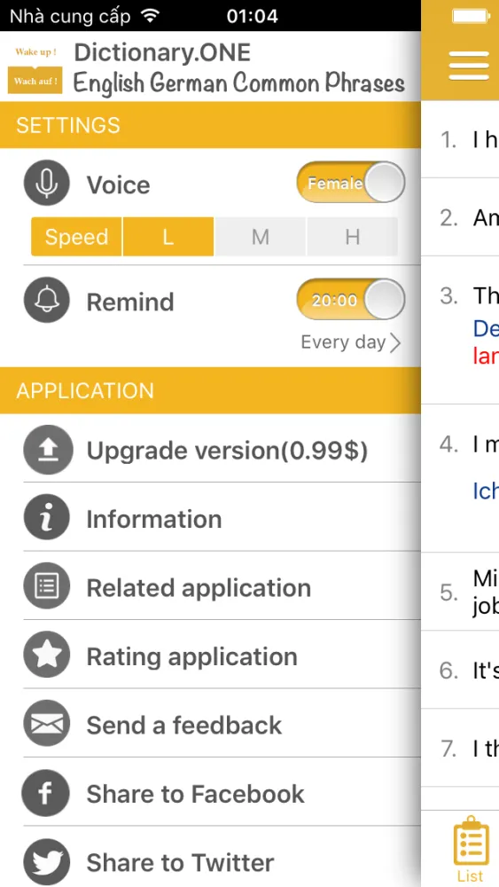 English - German Common Phrases Screenshots